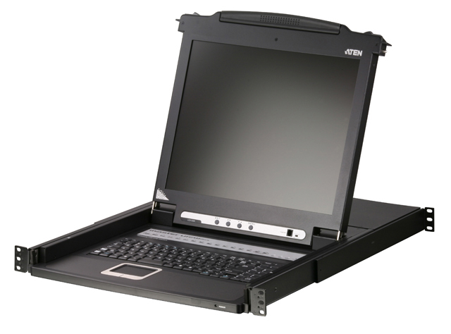 憧れ プロキュアエースATEN KVMドロワー 16ポート 17インチLCD一体型 マルチインターフェース ショートレール  115-2133 CL5716MJJS  1台
