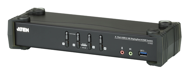 ATEN USB 3.0ハブ搭載 DCI 4K対応 4ポートUSB DisplayPort KVMP