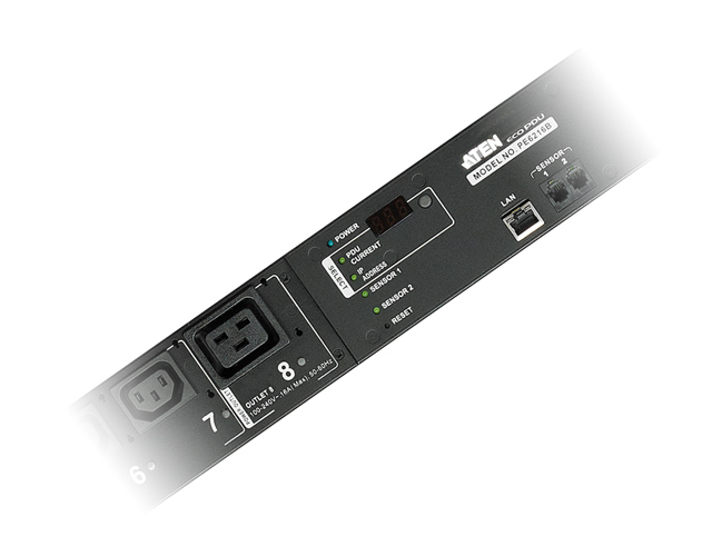 0Uタイプ 計測機能・リモート電源制御機能搭載 温湿度センサー対応 16ポート eco PDU (IEC) PE6216B 製品情報 ATEN  プリンストン