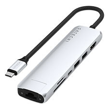 SATECHI 7 in 1 USB-C スリムプラス マルチポートアダプター 7-in-1 USB-C Slim Multiport Adapter with Ethernet | Satechi