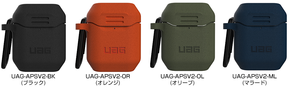 1155円 【93%OFF!】 UAG AirPods用ハードケース ブラック オレンジ UAG-RAPHV2-B O UAGRAPHV2BO