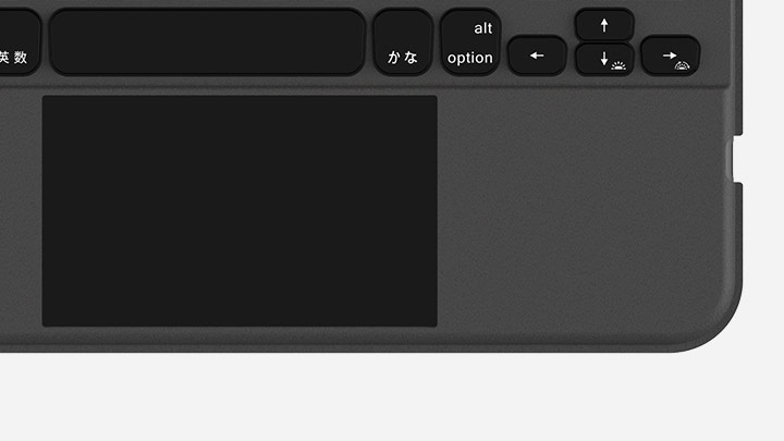 キーボード付PCケース トラックパッドの画像