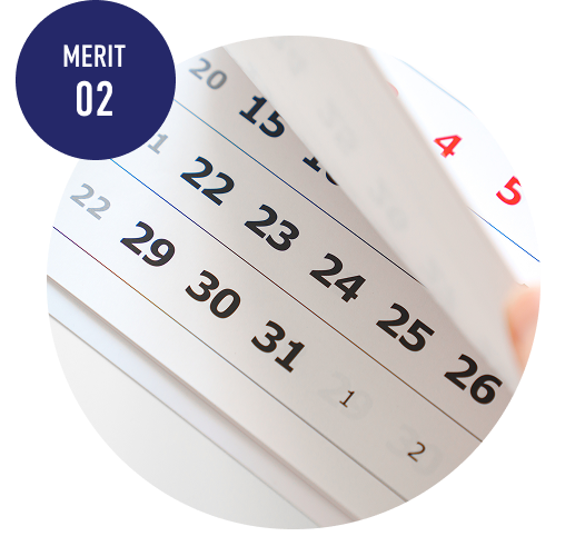 02 営業日以内のスピード対応!